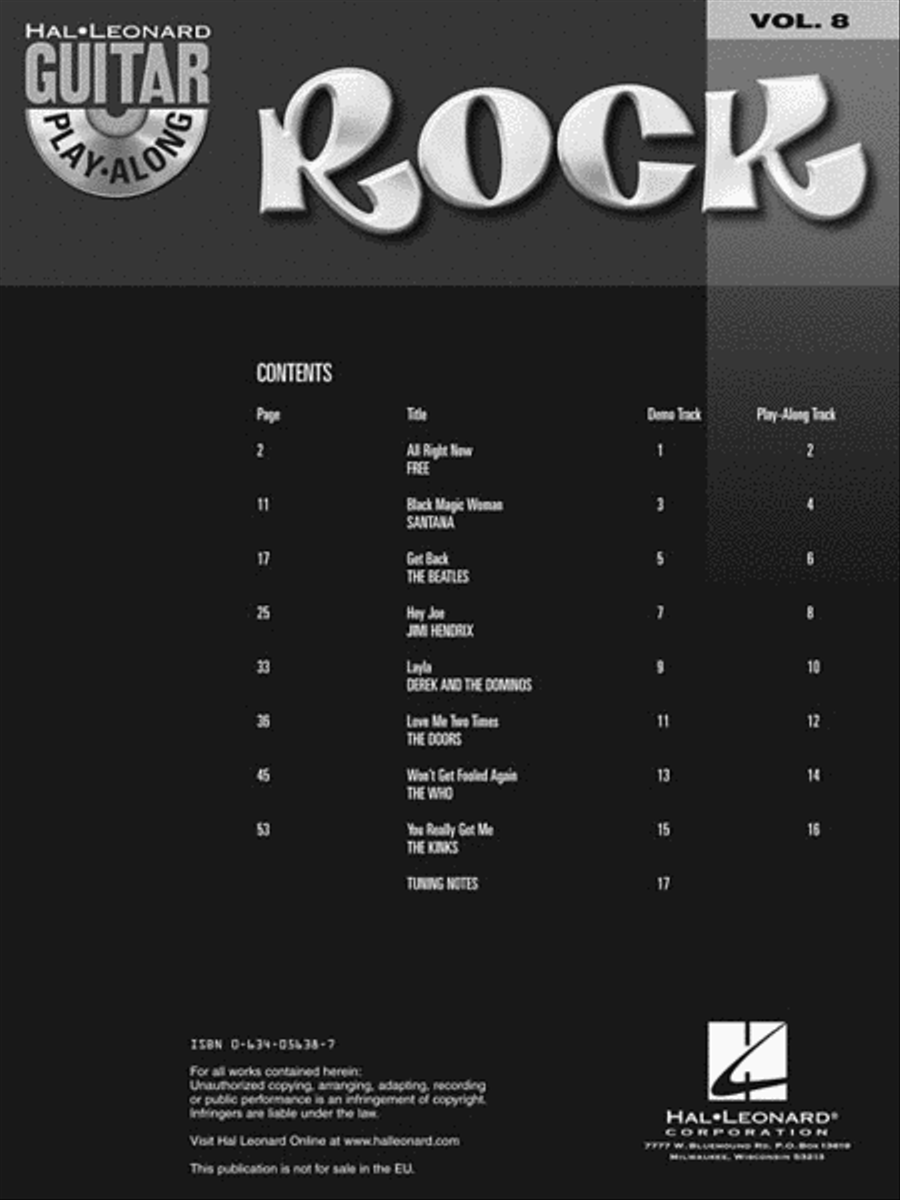 Rock Rock Guitar Tablature scores gallery preview page 3