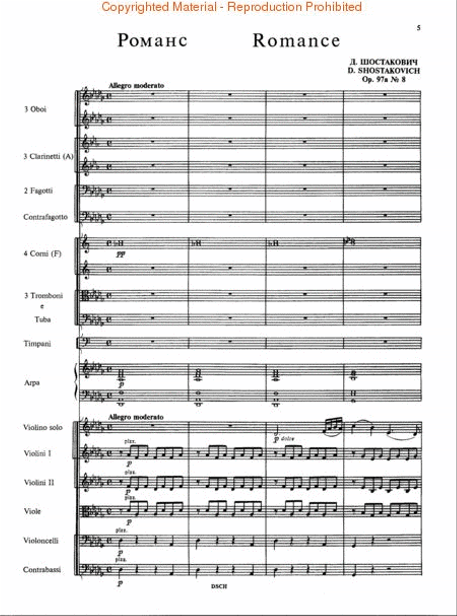 Romance Violin Solo scores gallery preview page 2