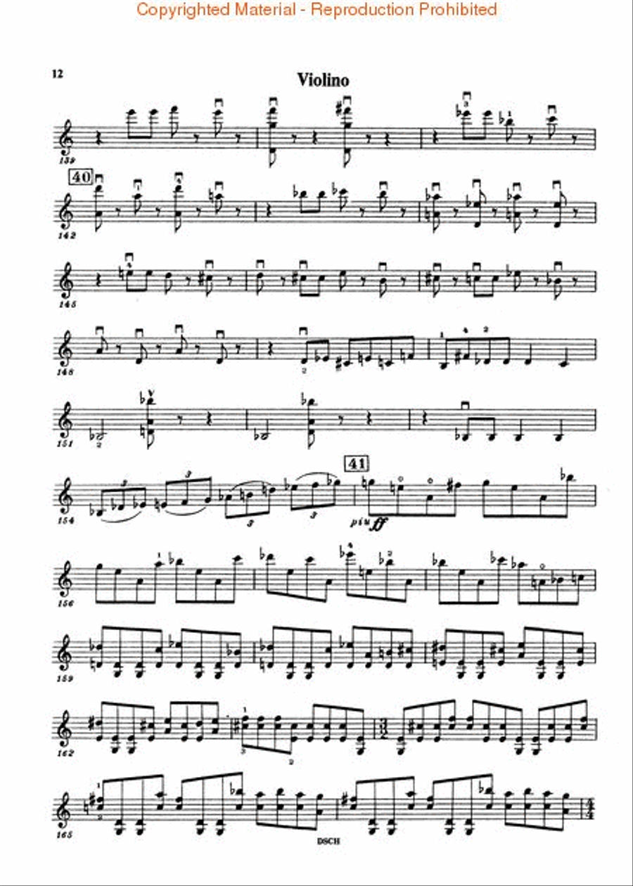 Sonata for Violin and Piano, Op. 134 Violin Solo scores gallery preview page 3