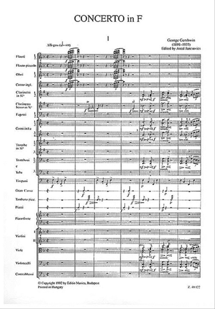 Concerto in F for Piano and Orchestra Piano Solo scores gallery preview page 2