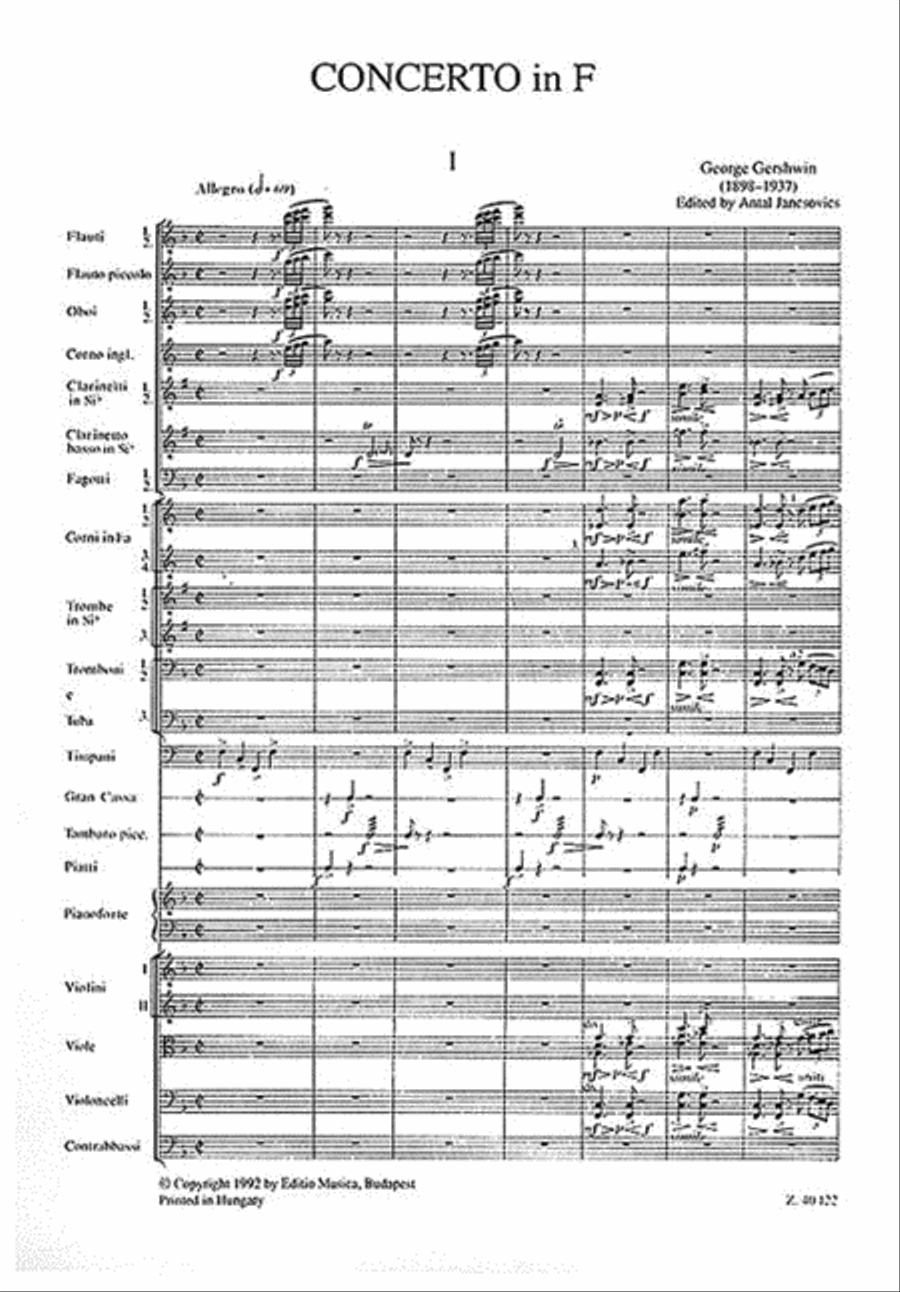 Concerto in F for Piano and Orchestra Piano Solo scores gallery preview page 3