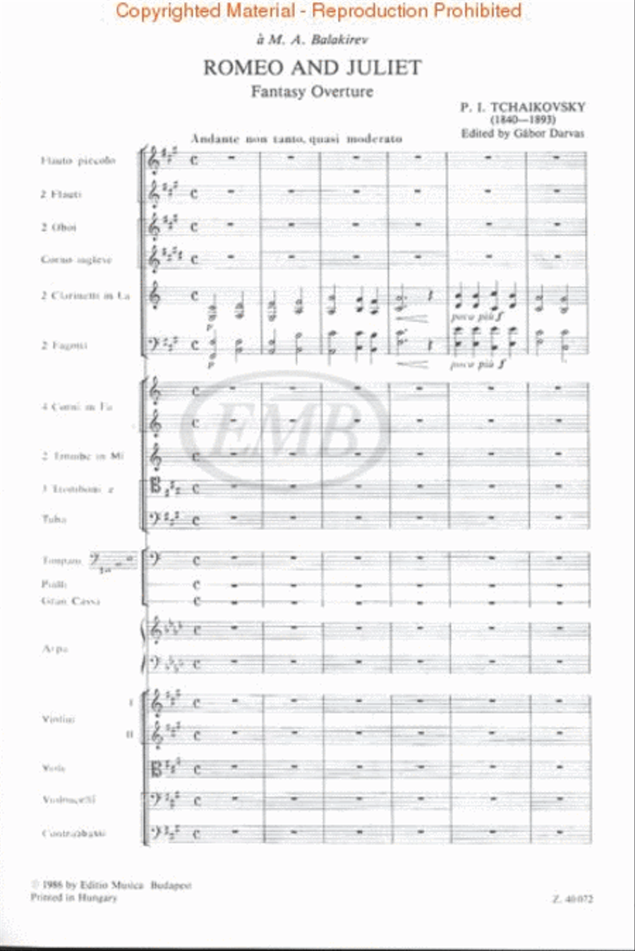 Romeo & Juliet Fantasy and Overture Orchestra scores gallery preview page 2