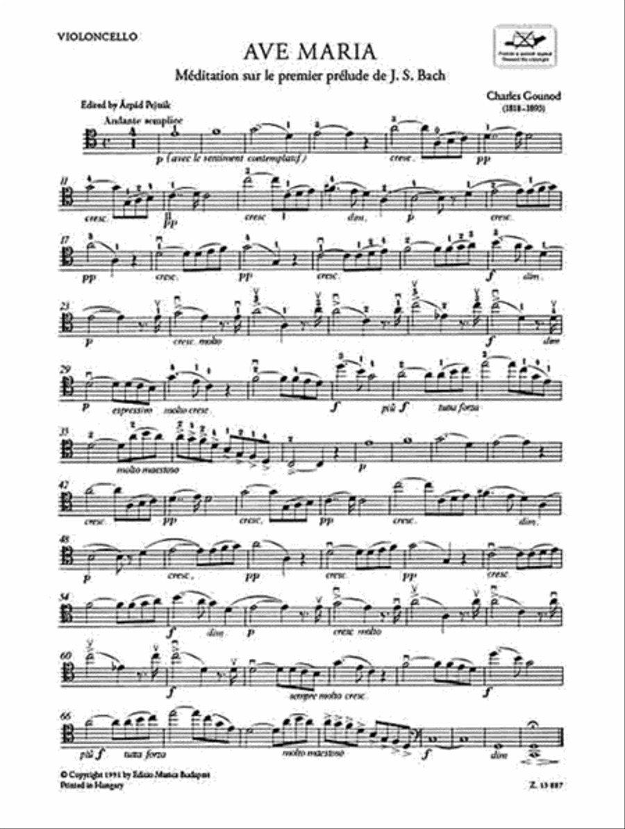 Ave Maria (Méditation sur le premier prélude de J.S. Bach) Piano Accompaniment scores gallery preview page 4