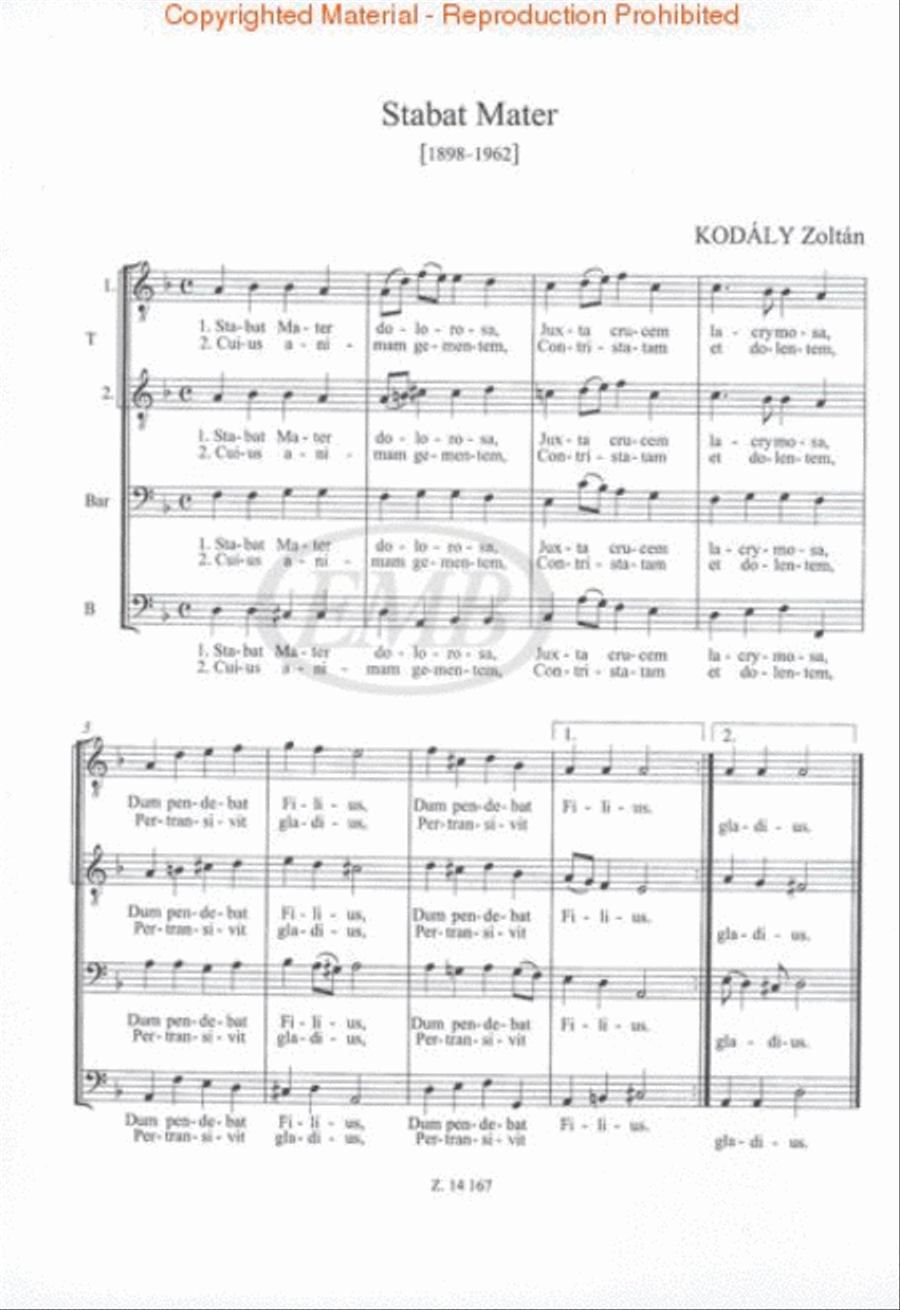 Stabat Mater 4-Part scores gallery preview page 2