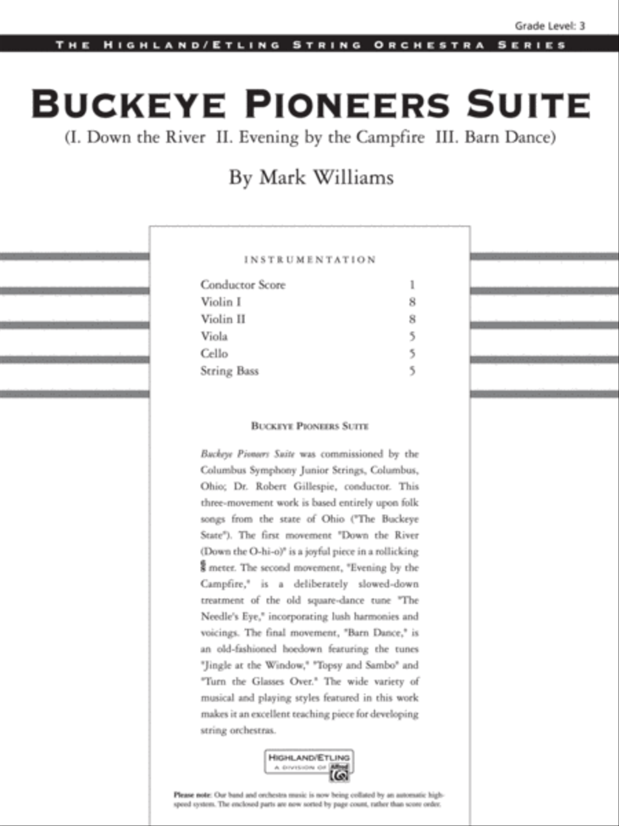 Buckeye Pioneers Suite String Orchestra scores gallery preview page 2