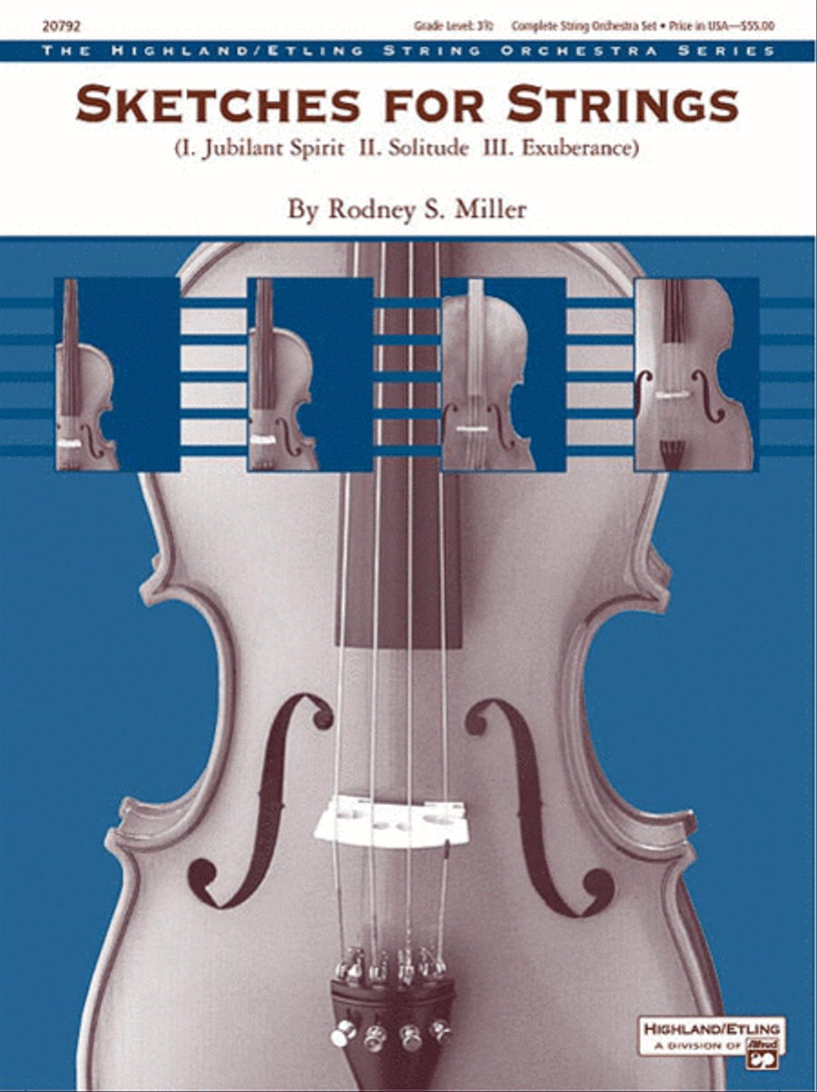 Sketches for Strings by Rodney Miller String Orchestra - Sheet Music