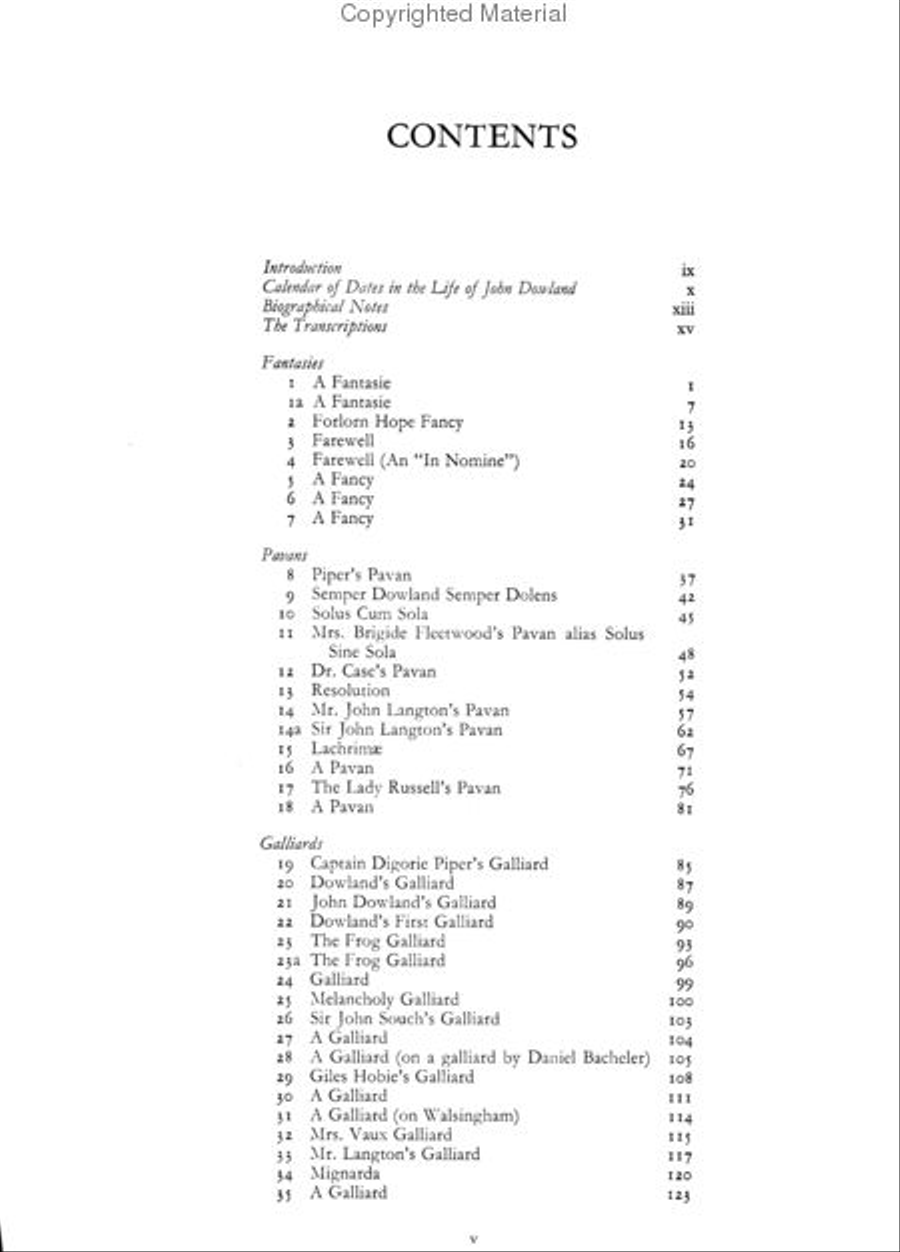 The Collected Lute Music of John Dowland Lute scores gallery preview page 2