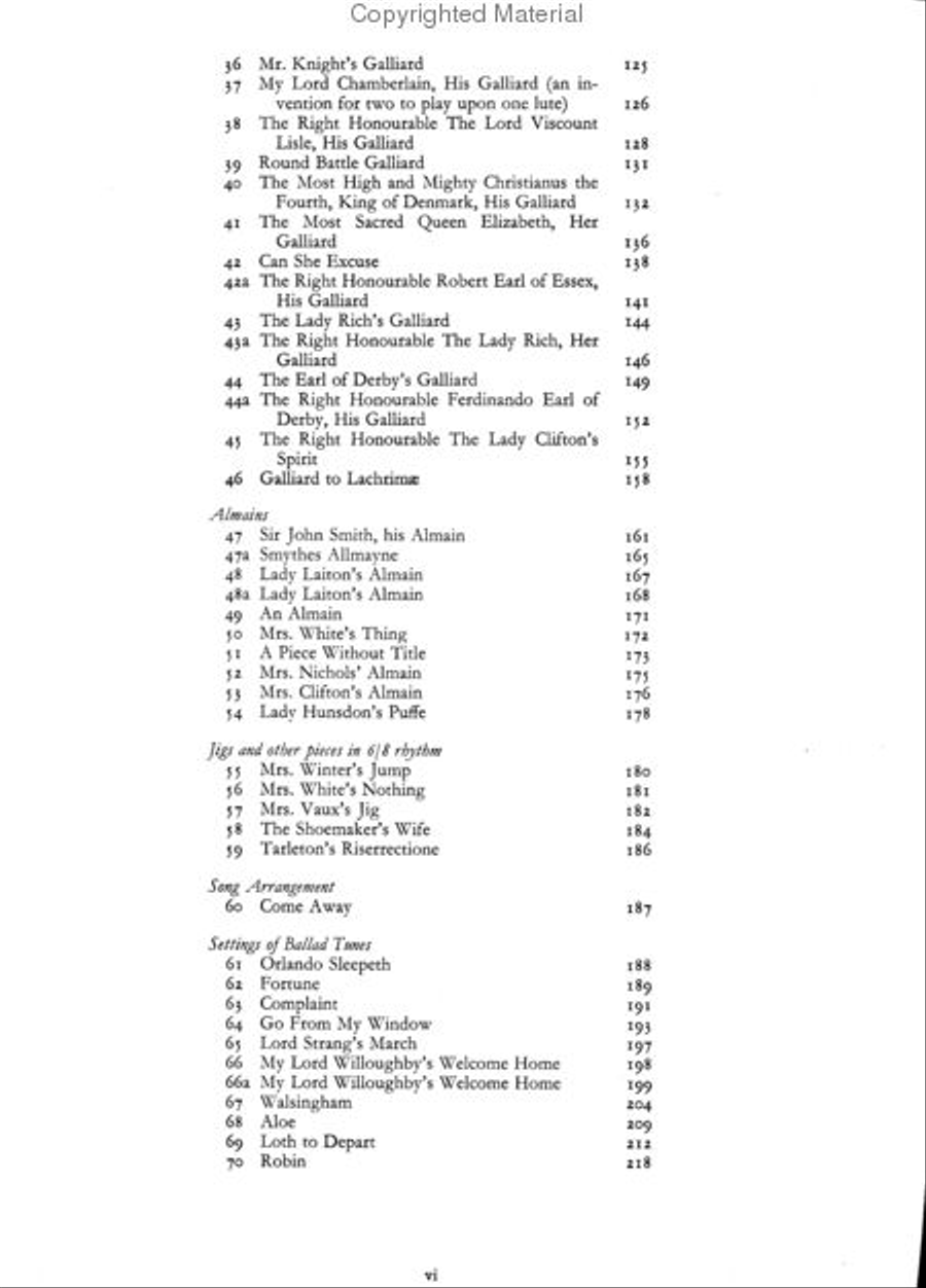 The Collected Lute Music of John Dowland Lute scores gallery preview page 3
