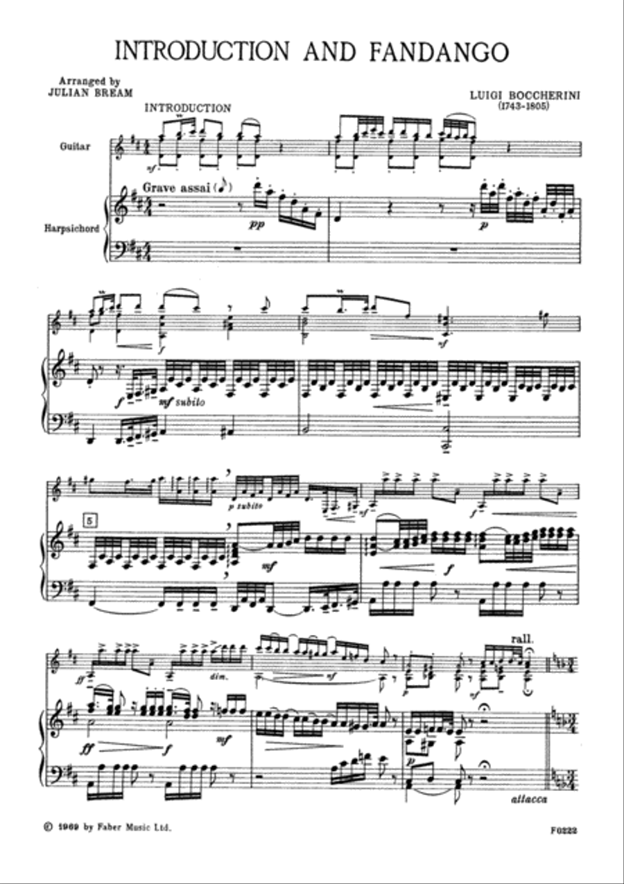 Introduction and Fandango Guitar Ensemble scores gallery preview page 2