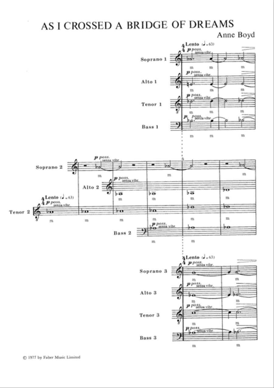 As I Crossed a Bridge of Dreams A Cappella scores gallery preview page 2