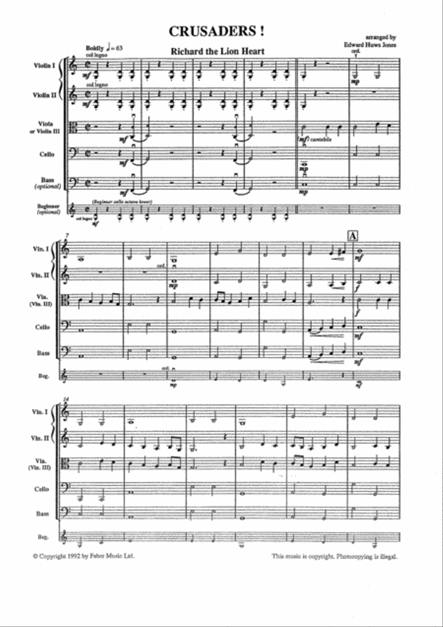 Crusaders! Crusaders! String Orchestra scores gallery preview page 2