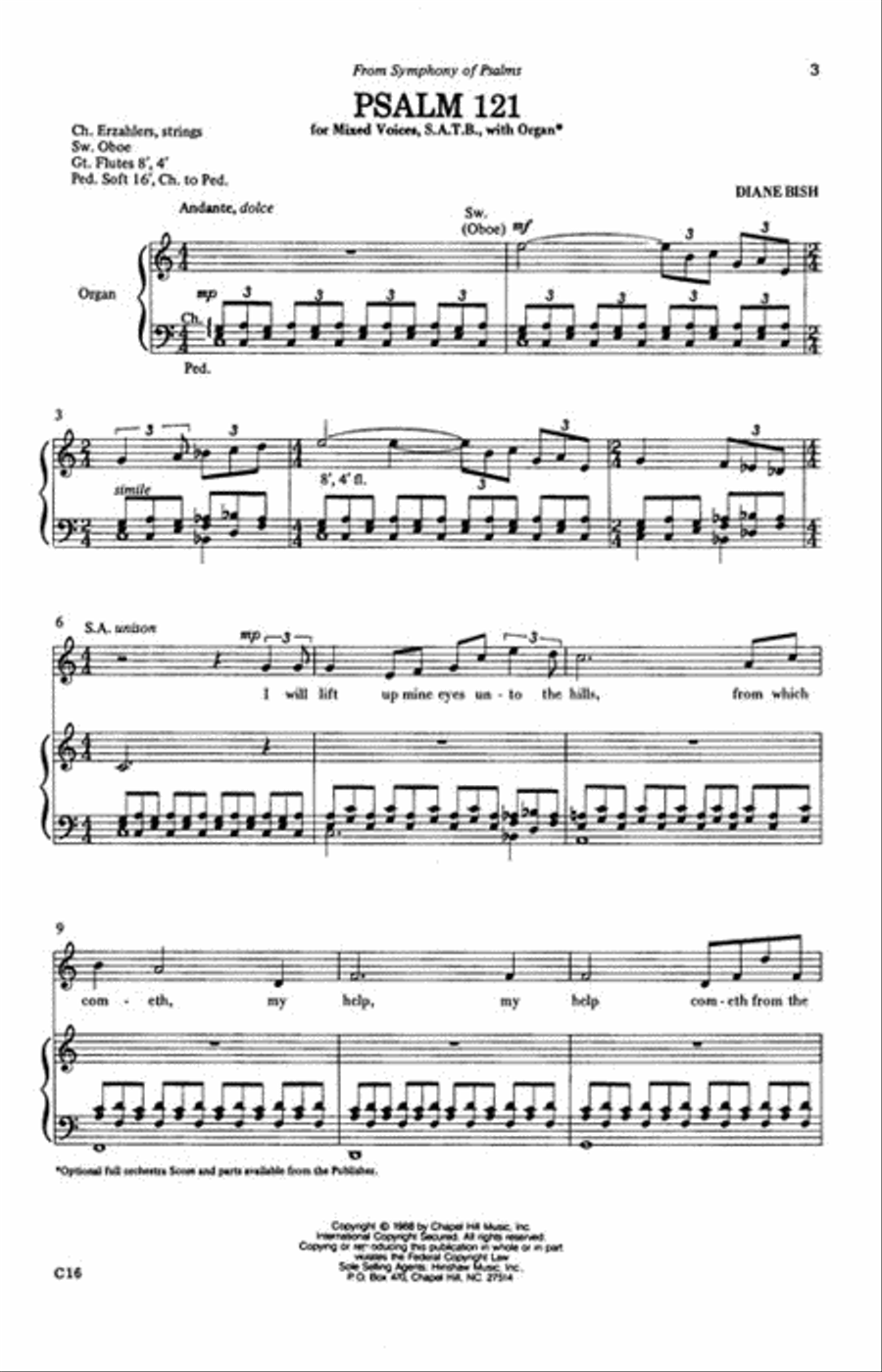 Psalm 121 Psalm 121 4-Part scores gallery preview page 2