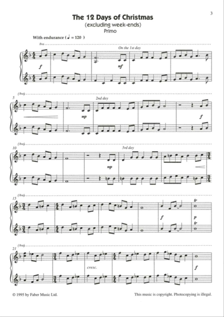 Christmas Jazzin' About for Piano Duet Small Ensemble scores gallery preview page 5