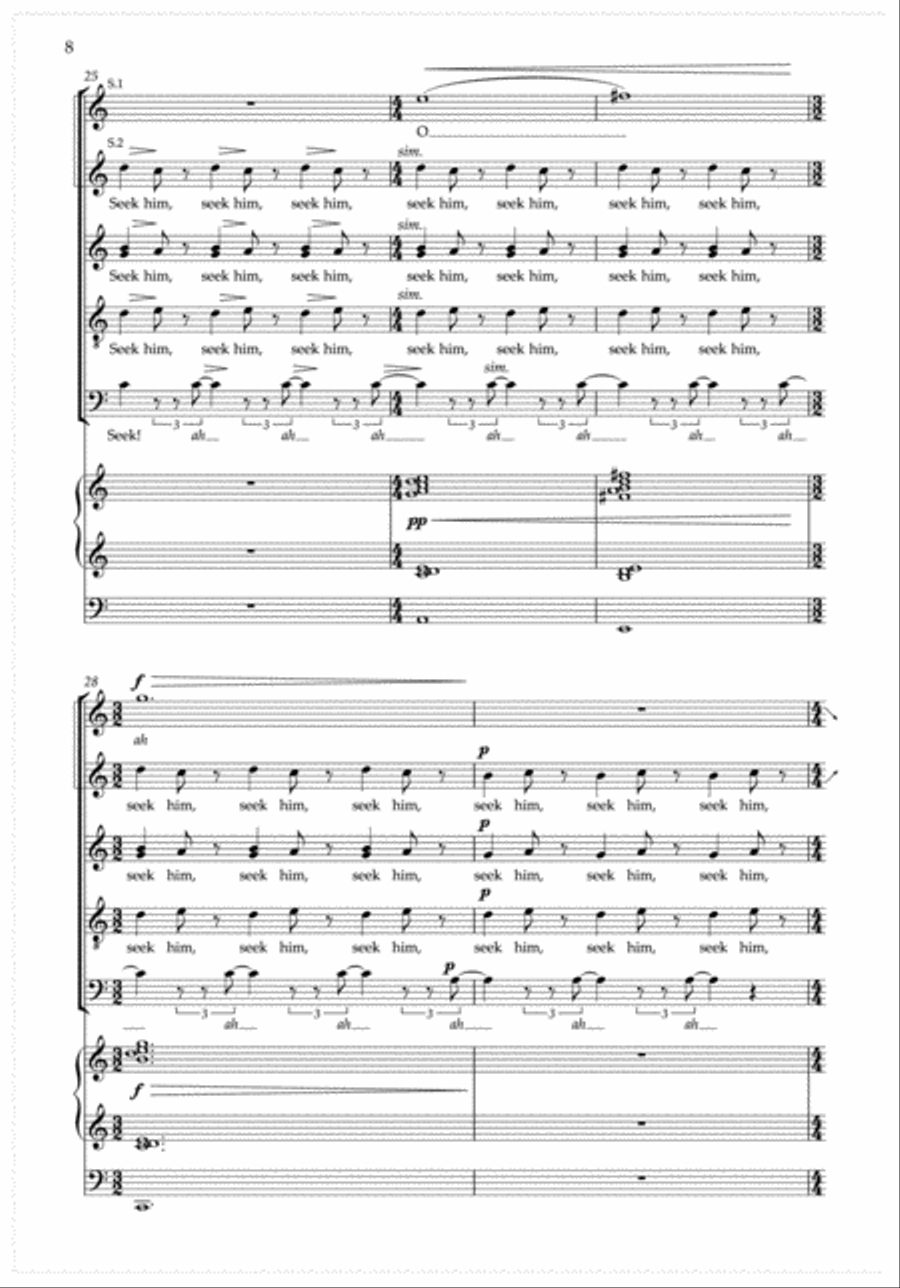Seek Him That Maketh the Seven Stars 4-Part scores gallery preview page 3