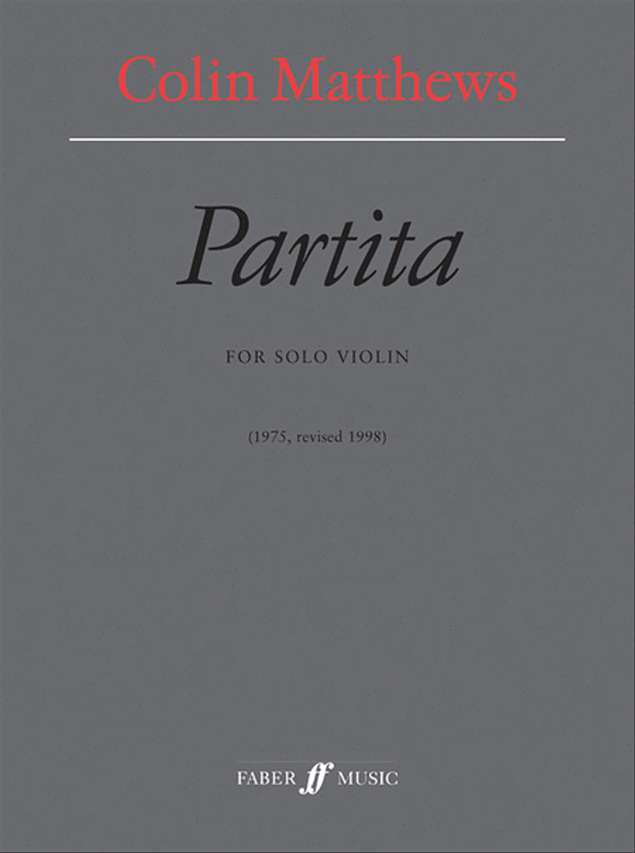 Partita Violin Solo scores gallery preview page 1