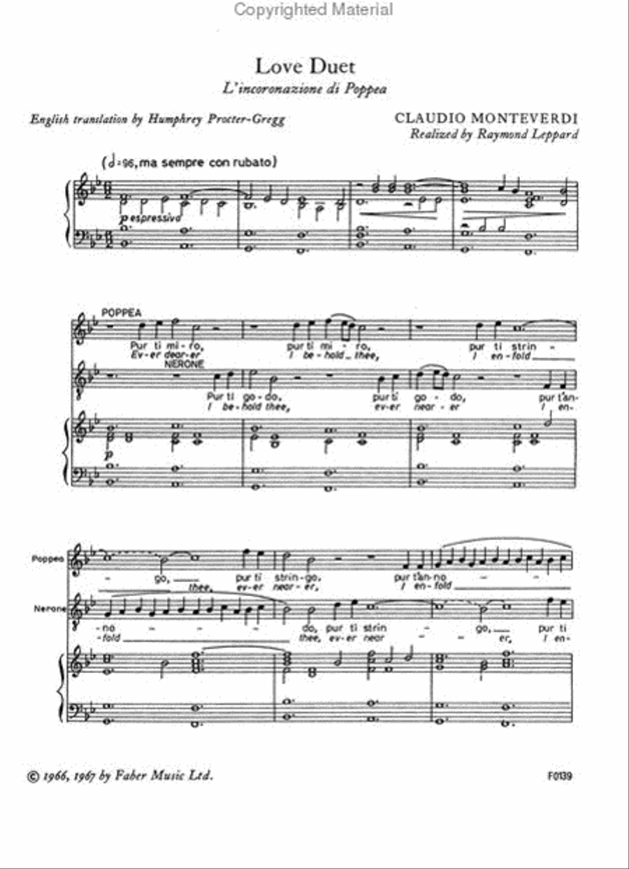 Love Duet (from Poppea) Voice scores gallery preview page 2