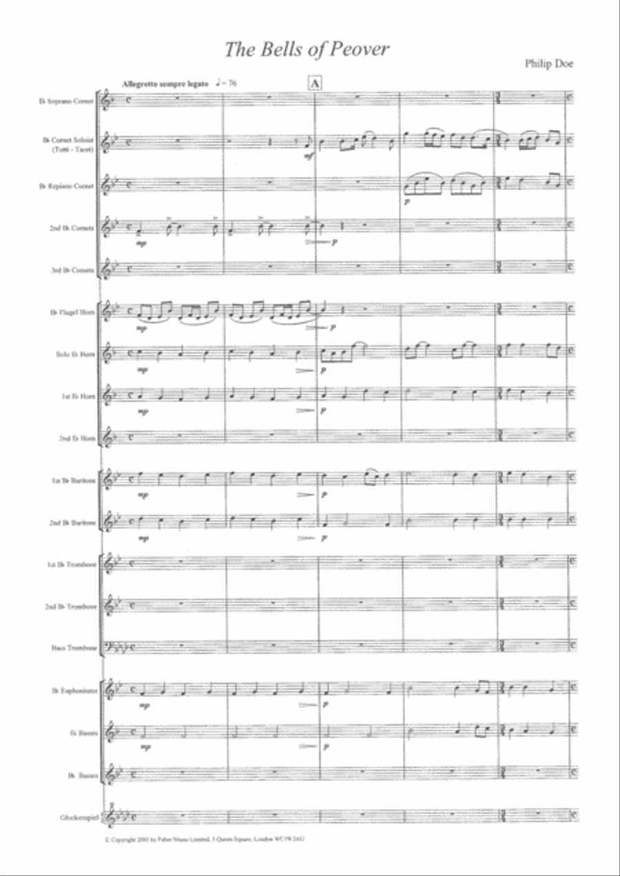 Bells of Peover Concert Band scores gallery preview page 2