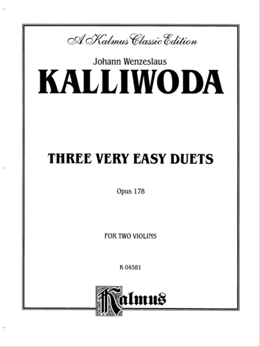 Three Very Easy Duets, Op. 1