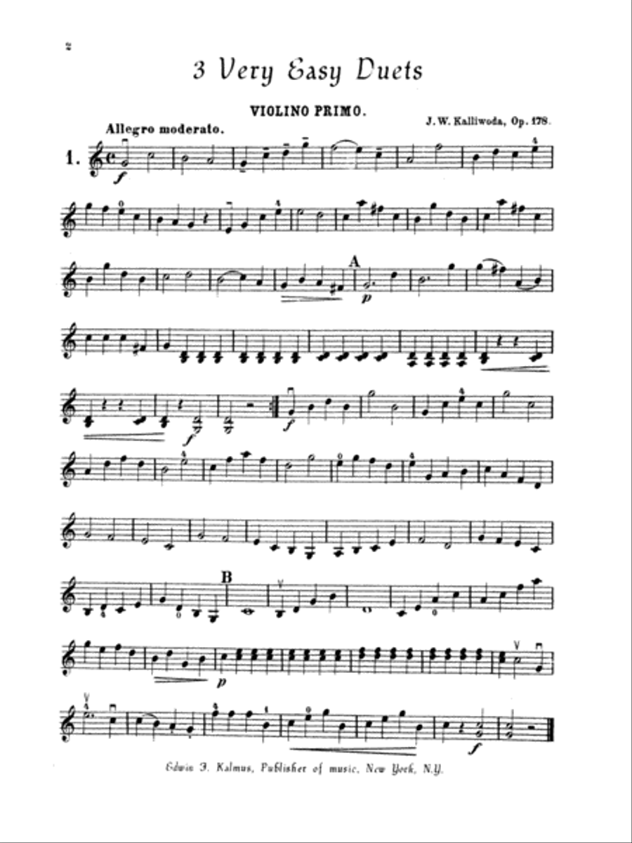 Three Very Easy Duets, Op. 1