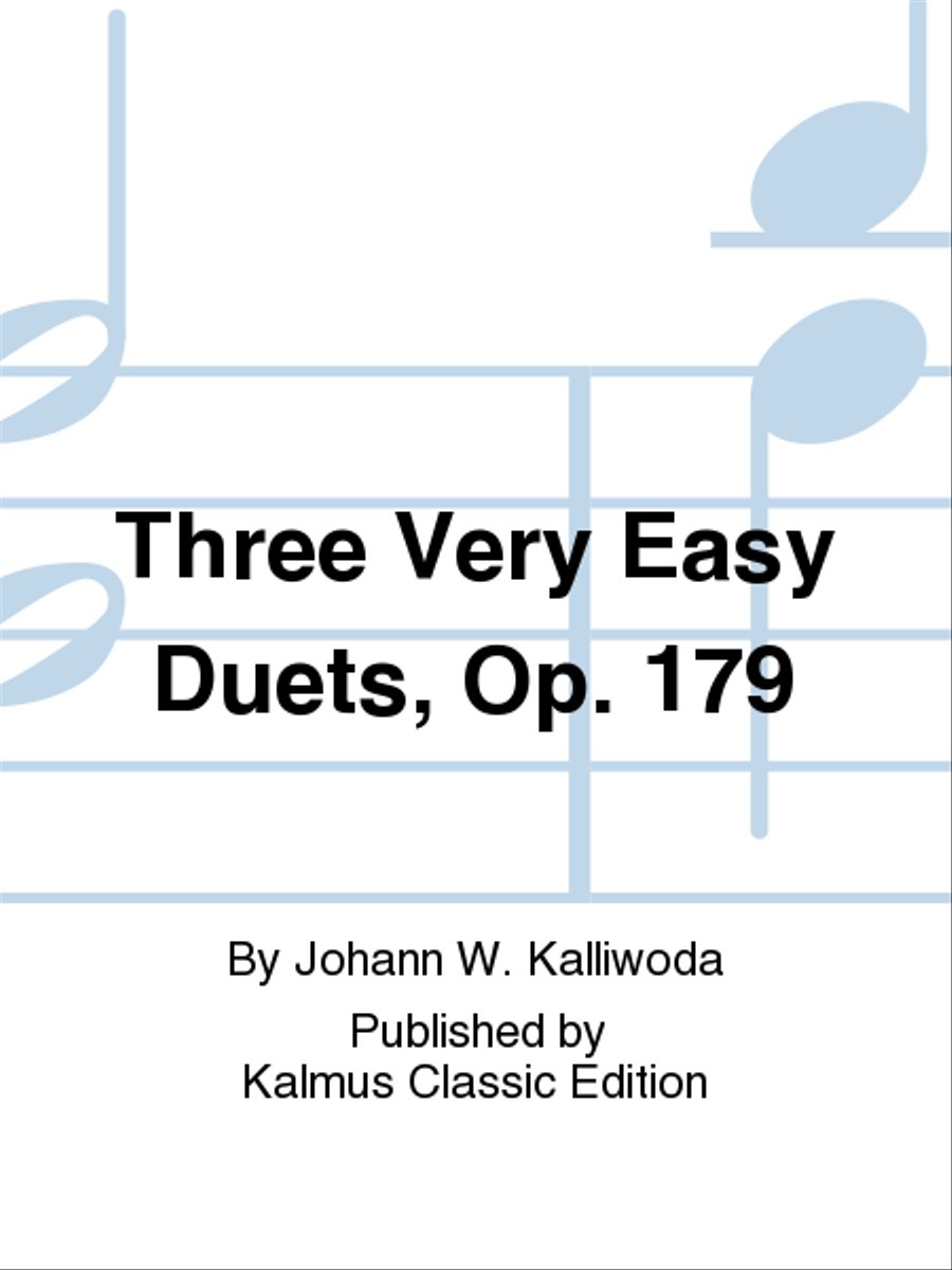Three Very Easy Duets, Op. 179 Violin - Sheet Music