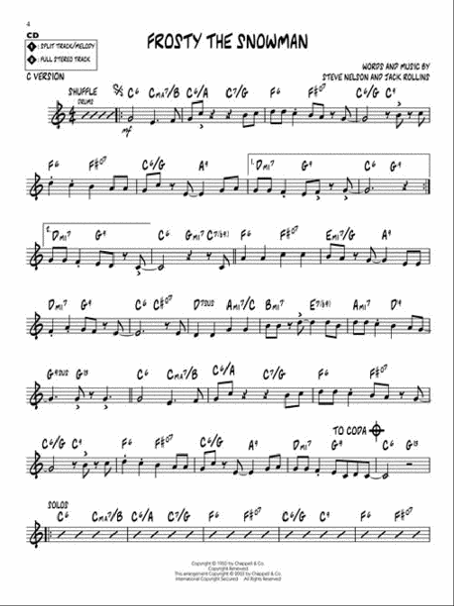Volume 25 - Christmas Jazz C Instrument scores gallery preview page 4