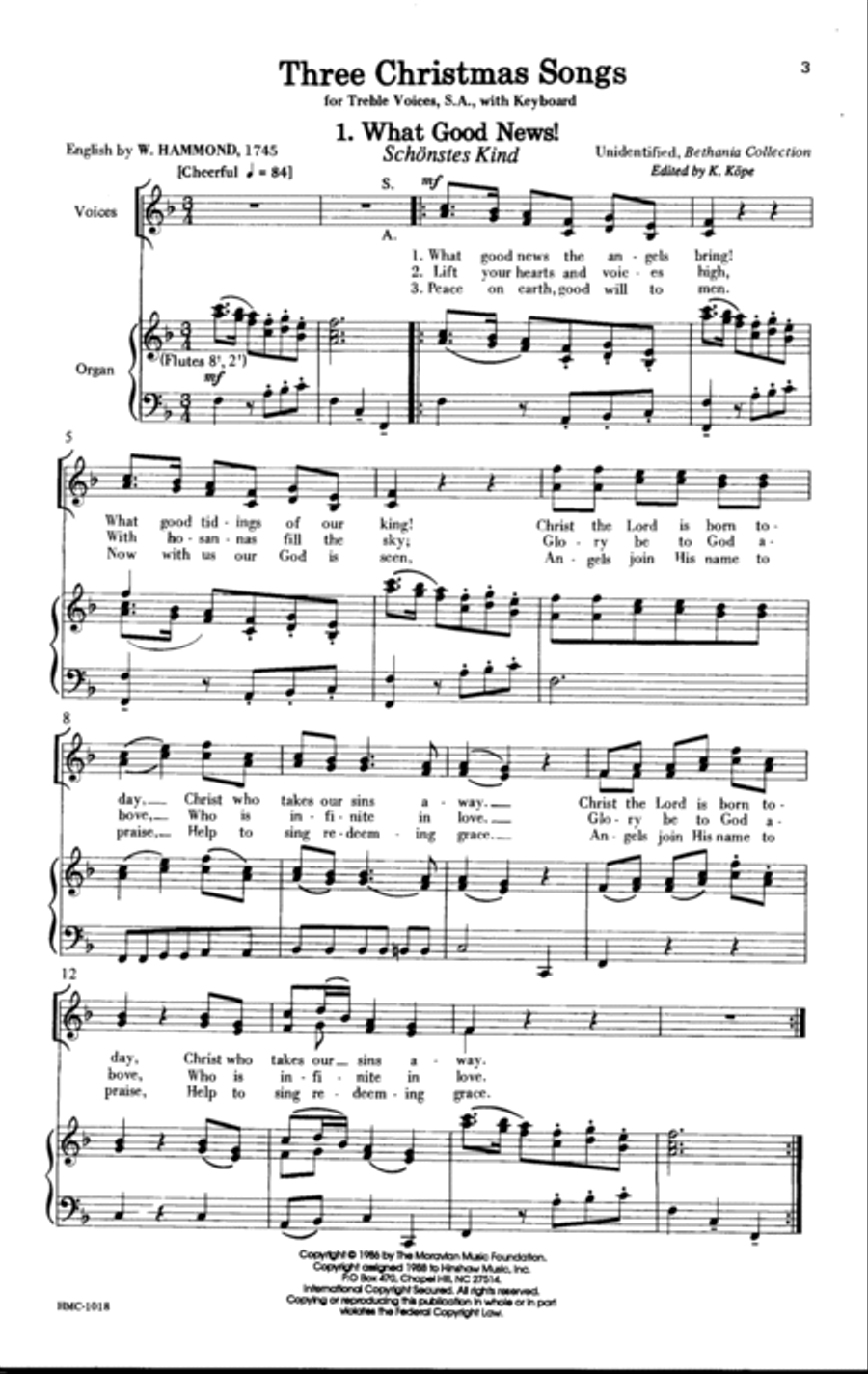 Three Christmas Songs Three Christmas Songs SA scores gallery preview page 2