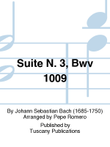 Suite No. 3 BWV 1009