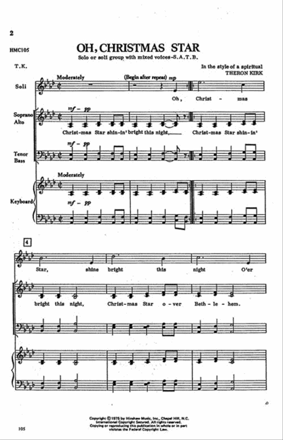 Oh, Christmas Star Oh, Christmas Star 4-Part scores gallery preview page 2