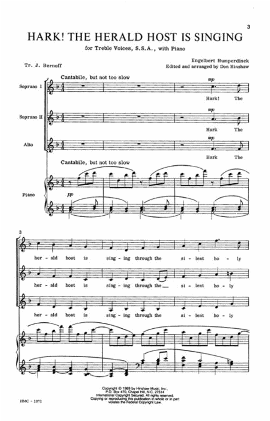 Hark! The Herald Host Is Singing SSA scores gallery preview page 2