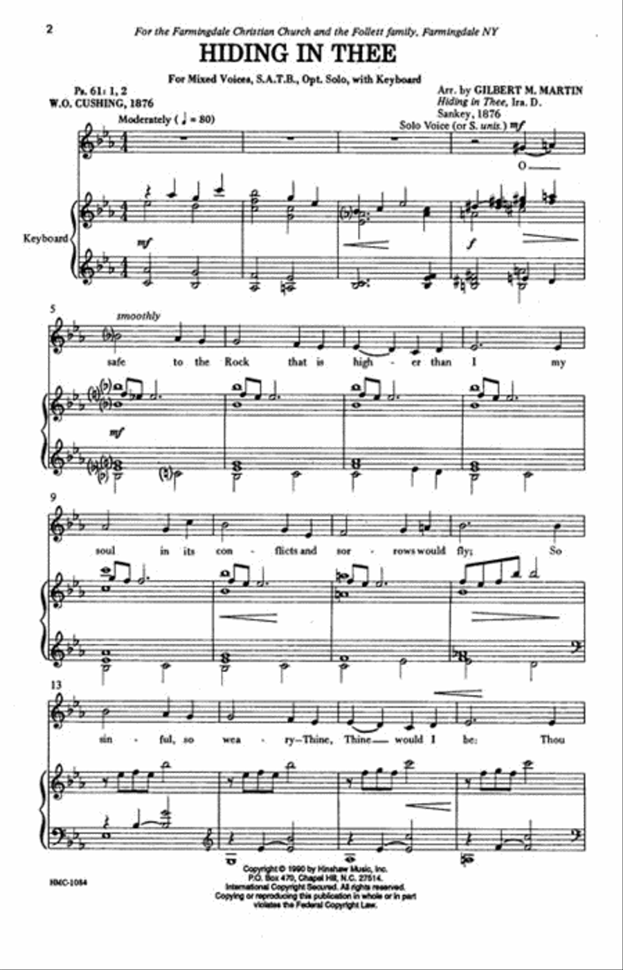Hiding in Thee 4-Part scores gallery preview page 2