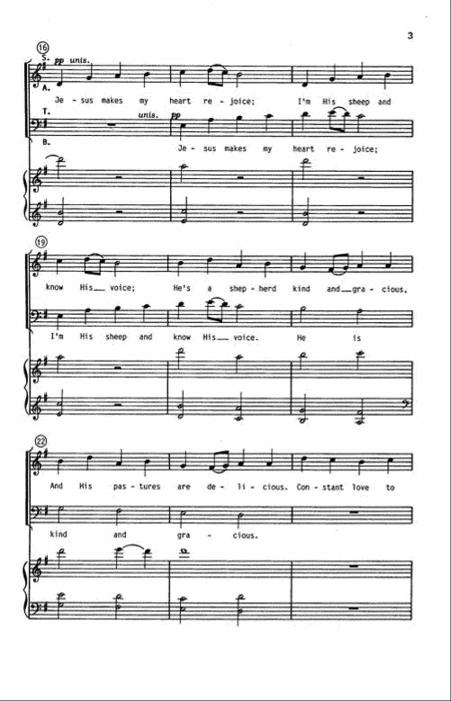 Fantasy on a Moravian Hymn 4-Part scores gallery preview page 3