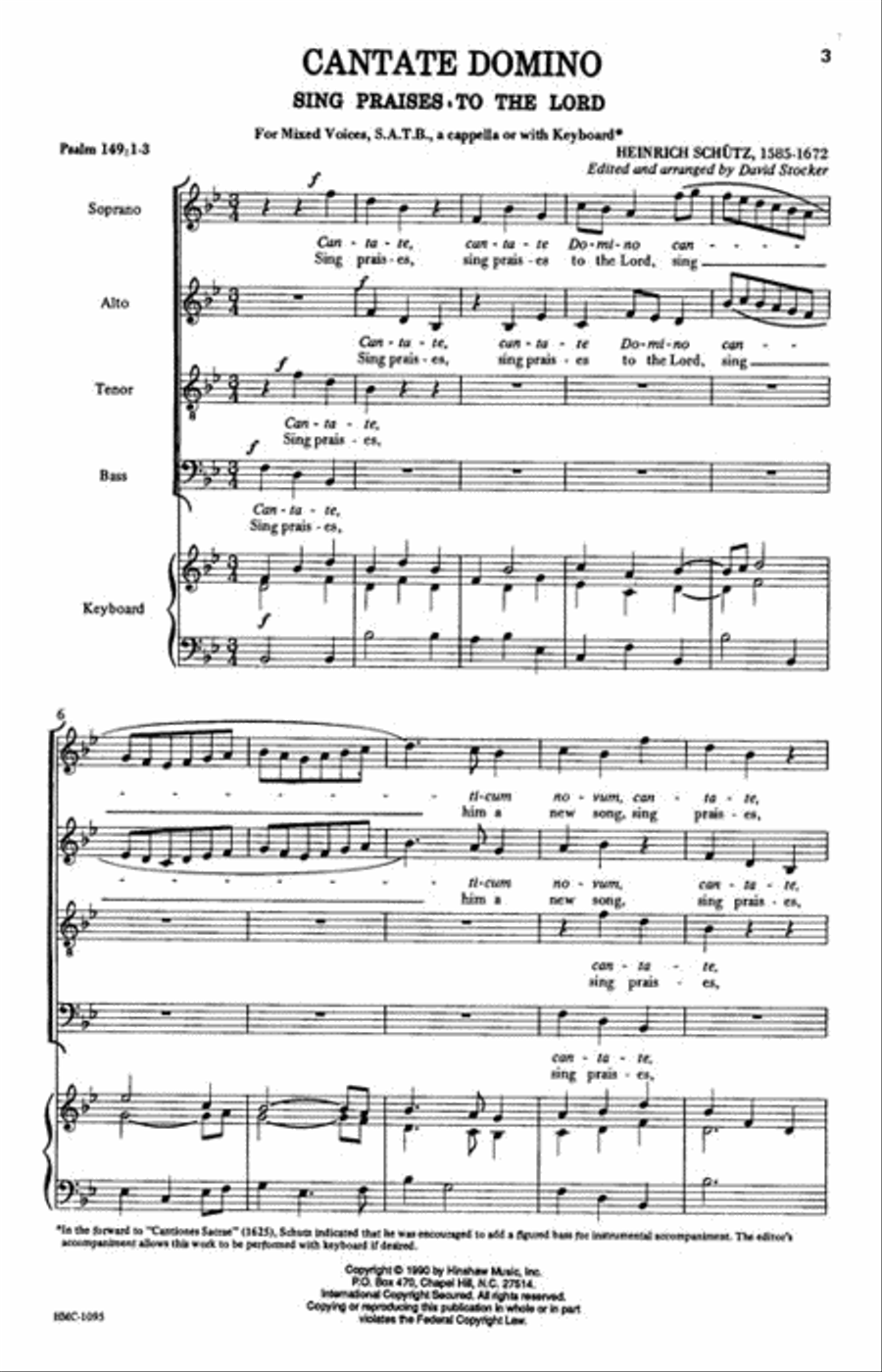 Cantate Domino Cantate Domino 4-Part scores gallery preview page 2