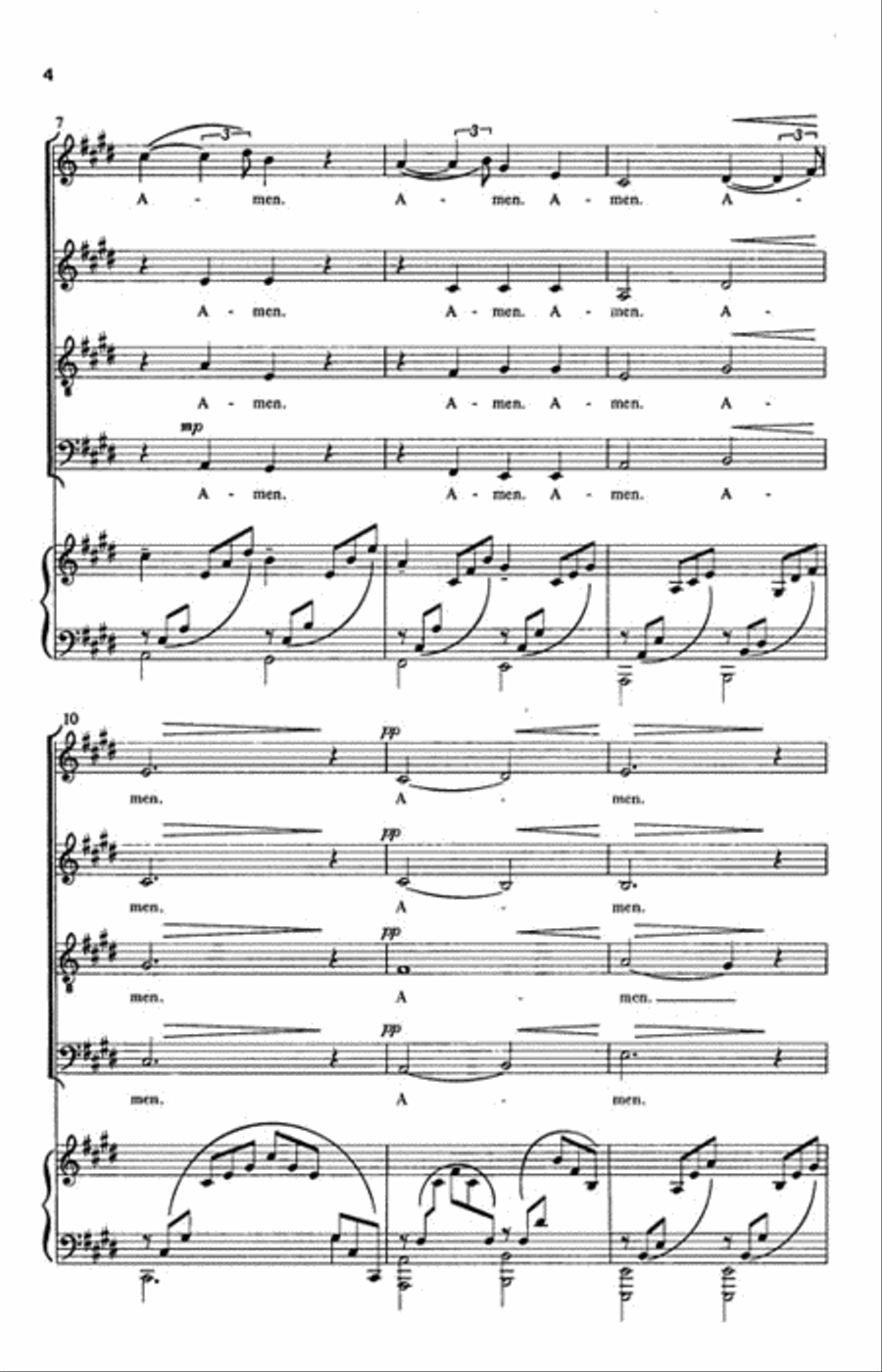 Amen Amen 4-Part scores gallery preview page 3
