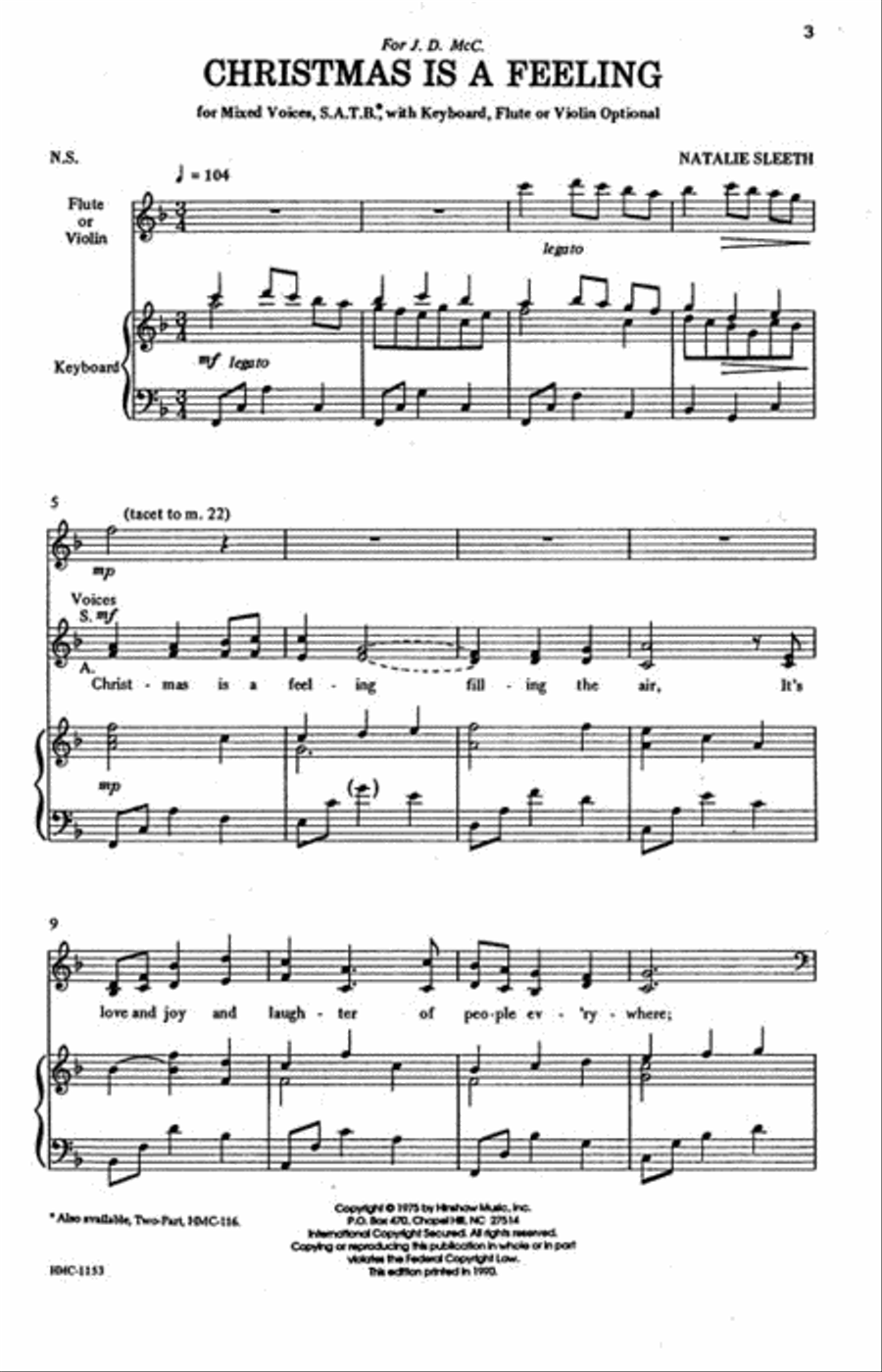 Christmas Is a Feeling Christmas Is a Feeling 4-Part scores gallery preview page 2