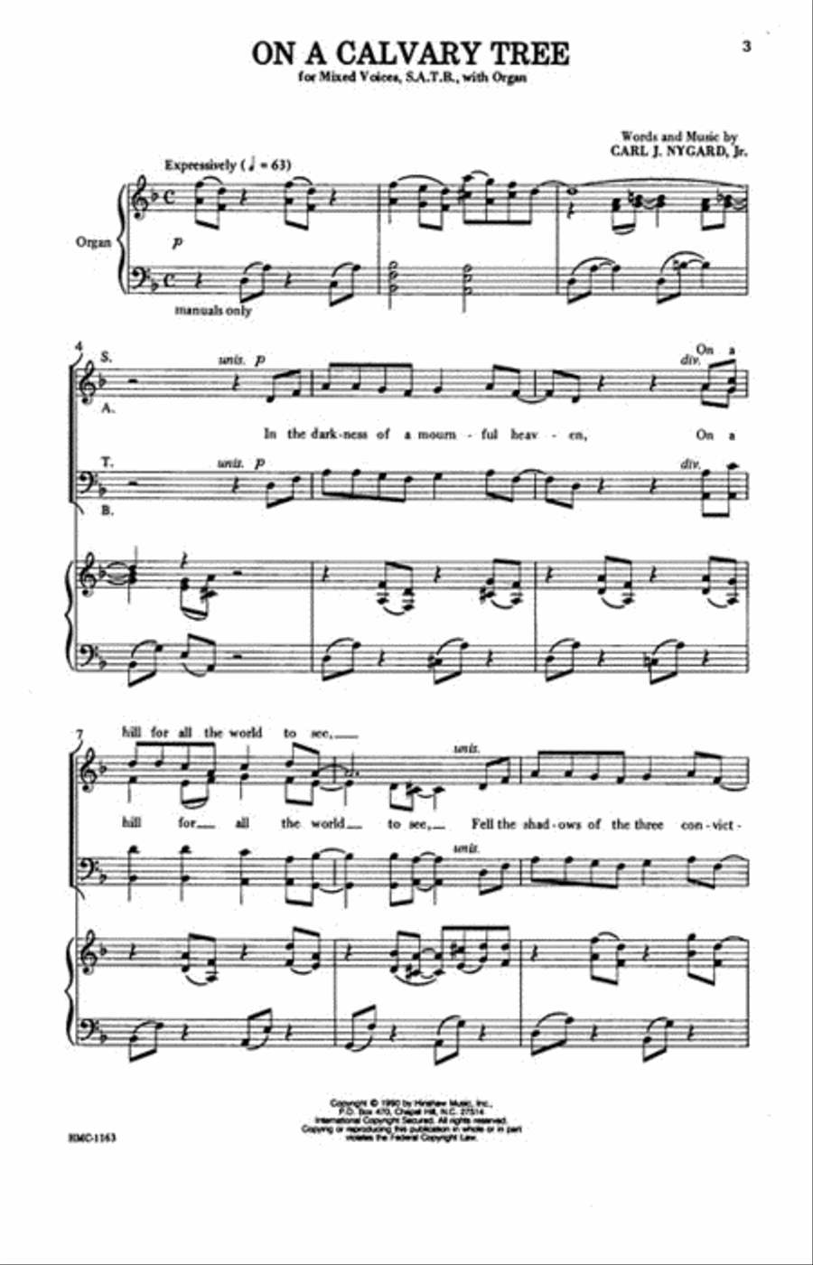 On a Calvary Tree 4-Part - Sheet Music page 2