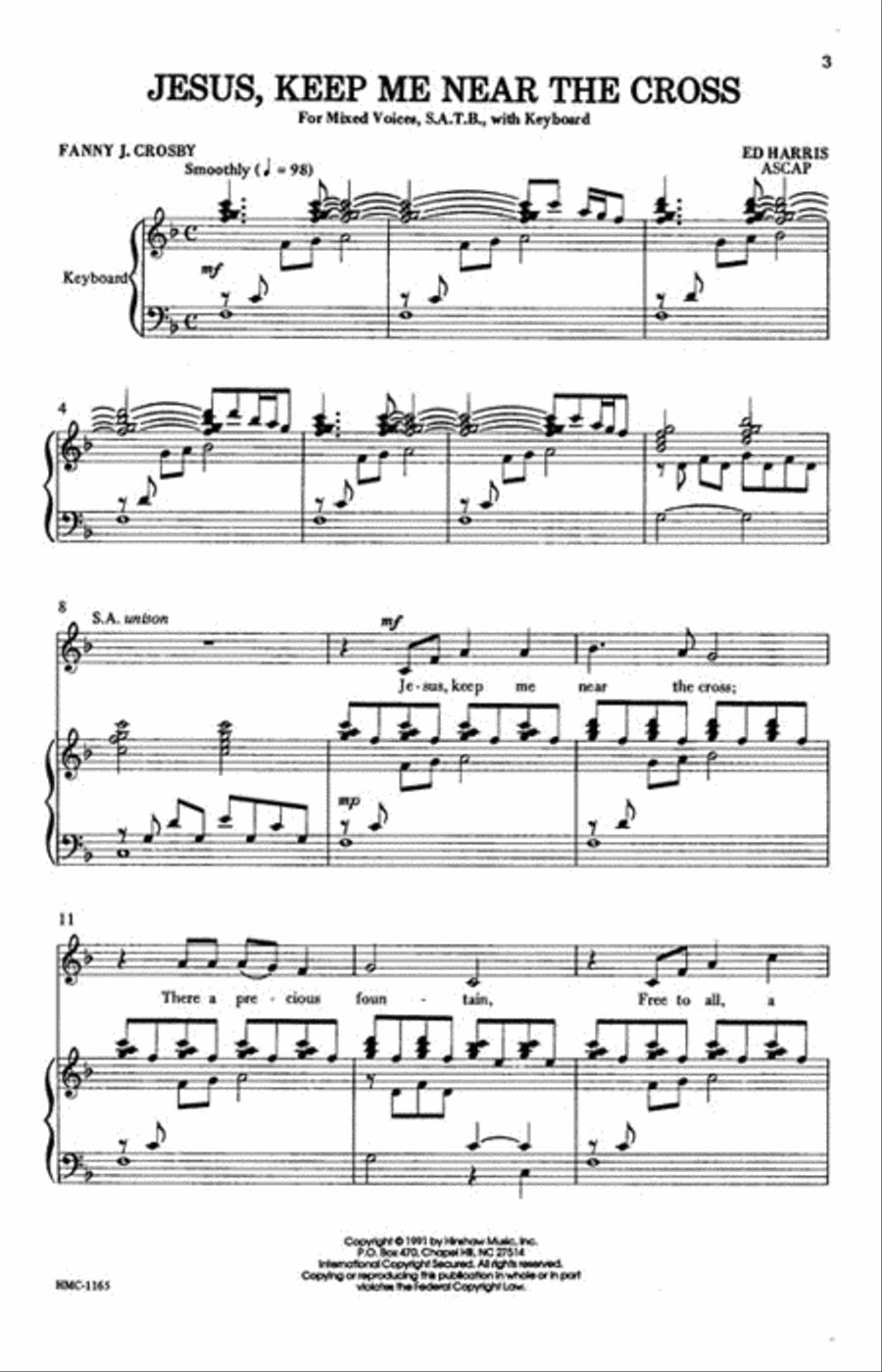 Jesus, Keep Me Near the Cross 4-Part scores gallery preview page 2