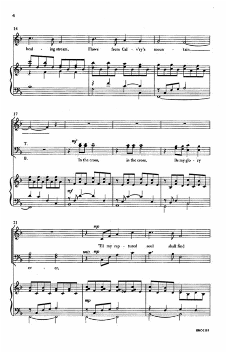Jesus, Keep Me Near the Cross 4-Part scores gallery preview page 3