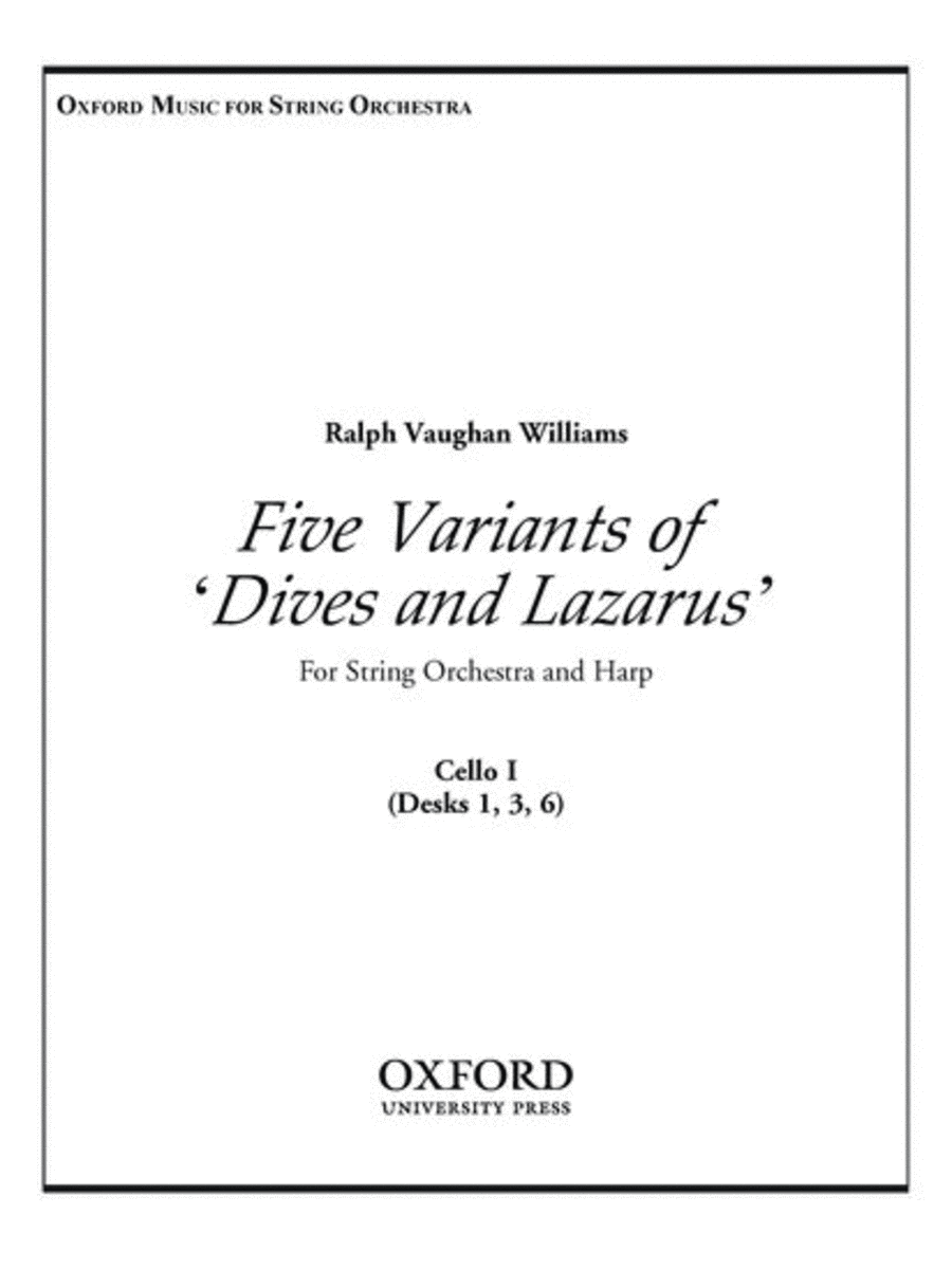 Five Variants on 'Dives and Lazarus' String Orchestra scores gallery preview page 1