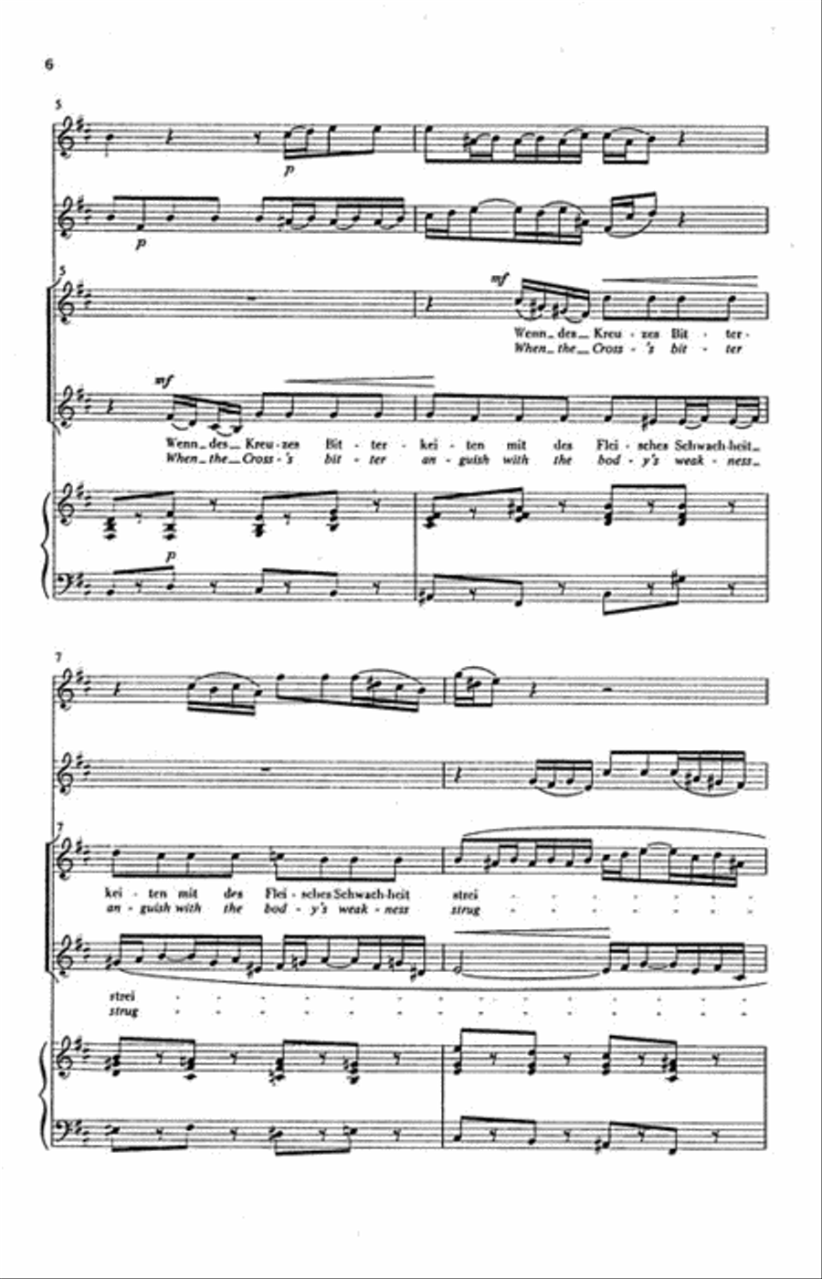 Wenn Des Kreutzes Bitterkeiten (When the Cross's Bitter) SA scores gallery preview page 3