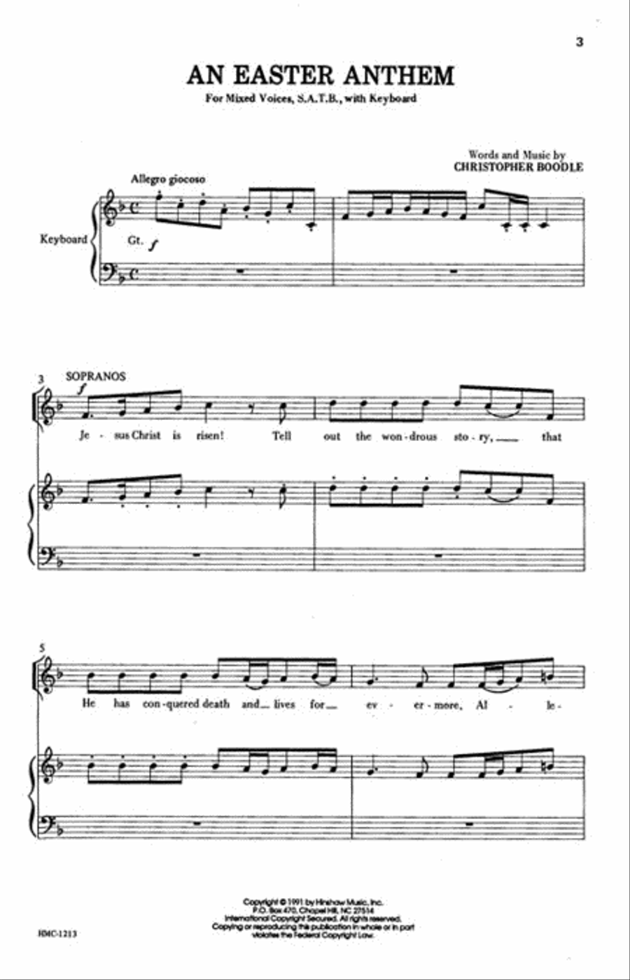 An Easter Anthem An Easter Anthem 4-Part scores gallery preview page 2