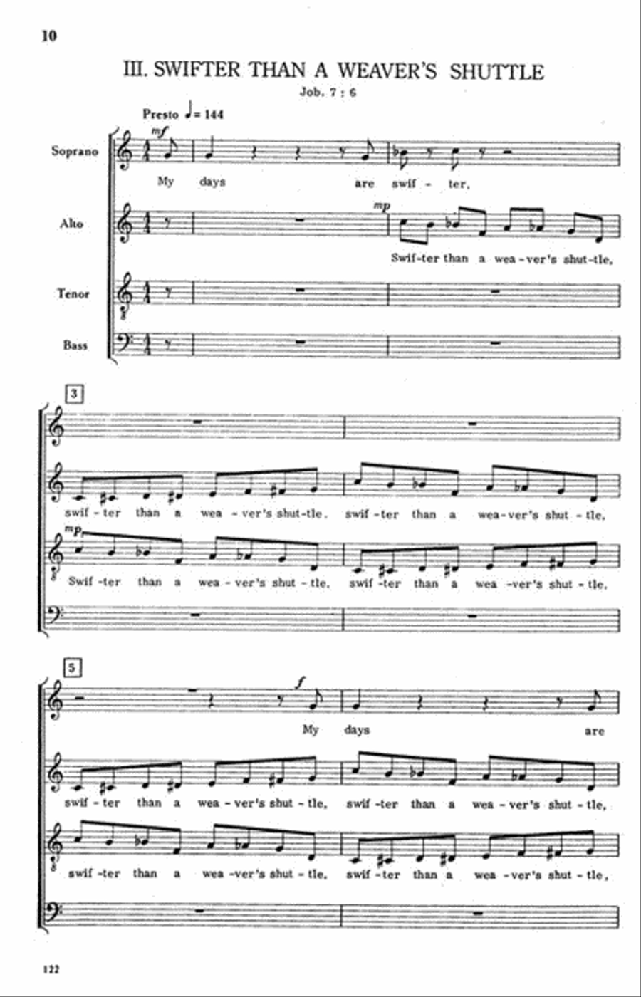 Four About Life and Death 4-Part scores gallery preview page 4