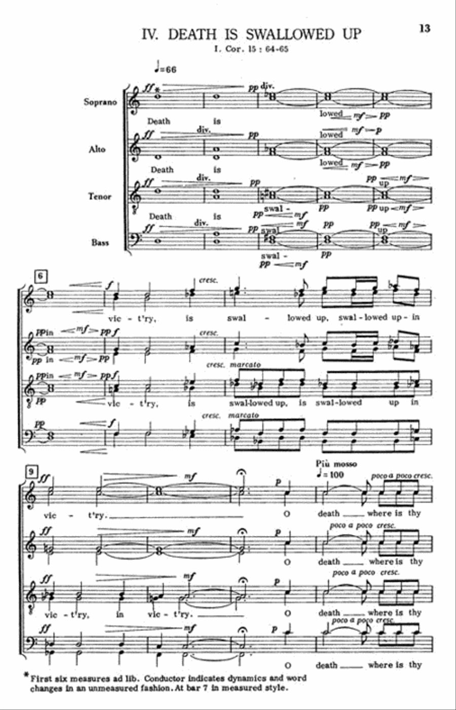 Four About Life and Death 4-Part scores gallery preview page 5