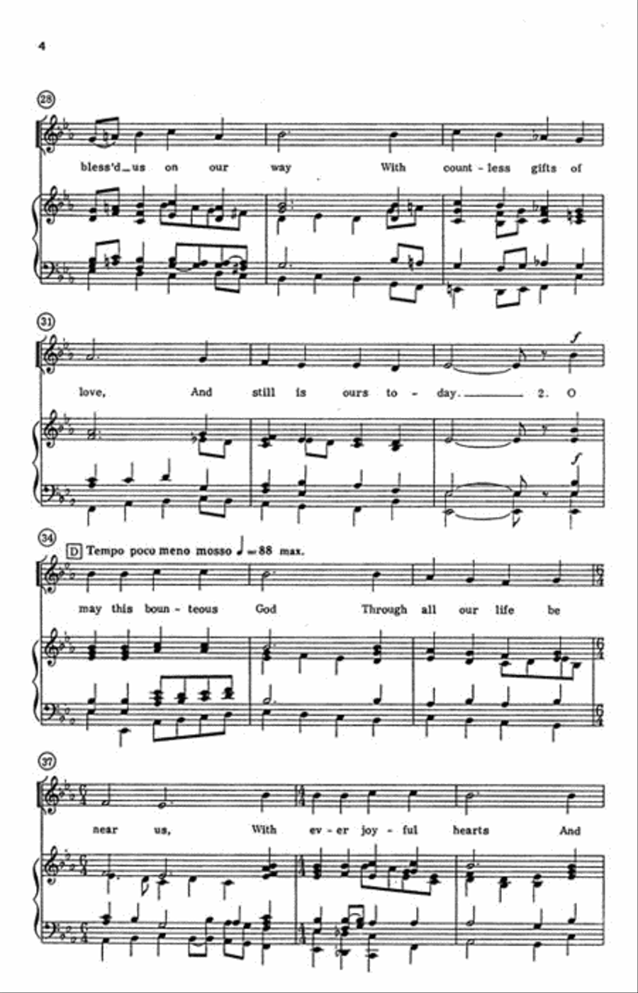 Now Thank We All Our God Now Thank We All Our God 4-Part scores gallery preview page 3