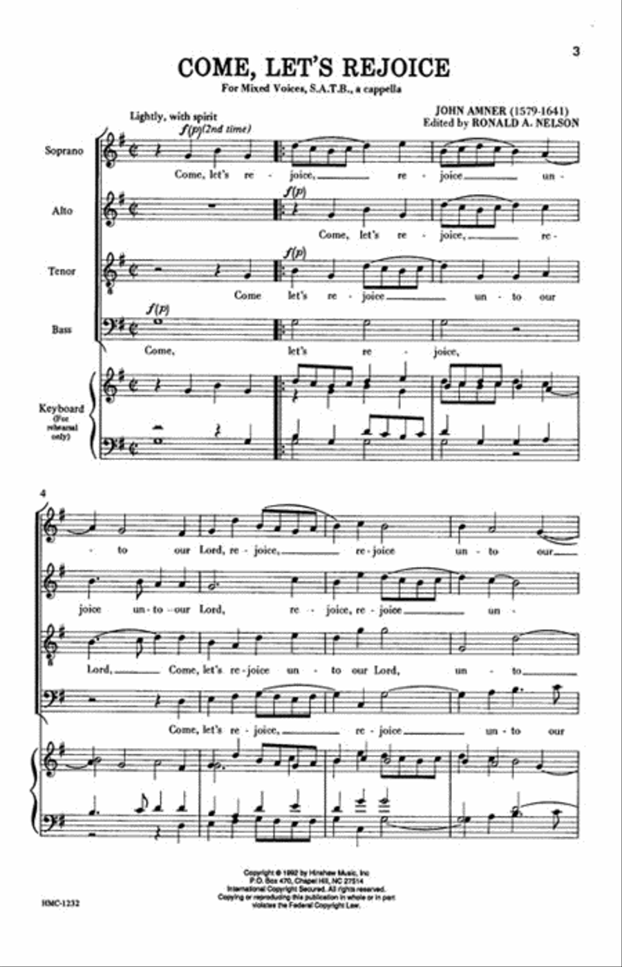 Come, Let's Rejoice Come, Let's Rejoice 4-Part scores gallery preview page 2