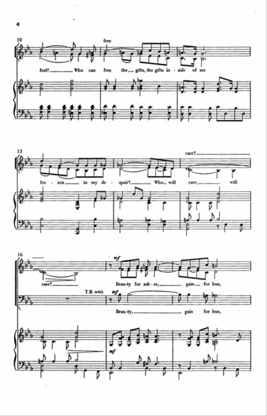 Beauty for Ashes Beauty for Ashes 4-Part scores gallery preview page 3