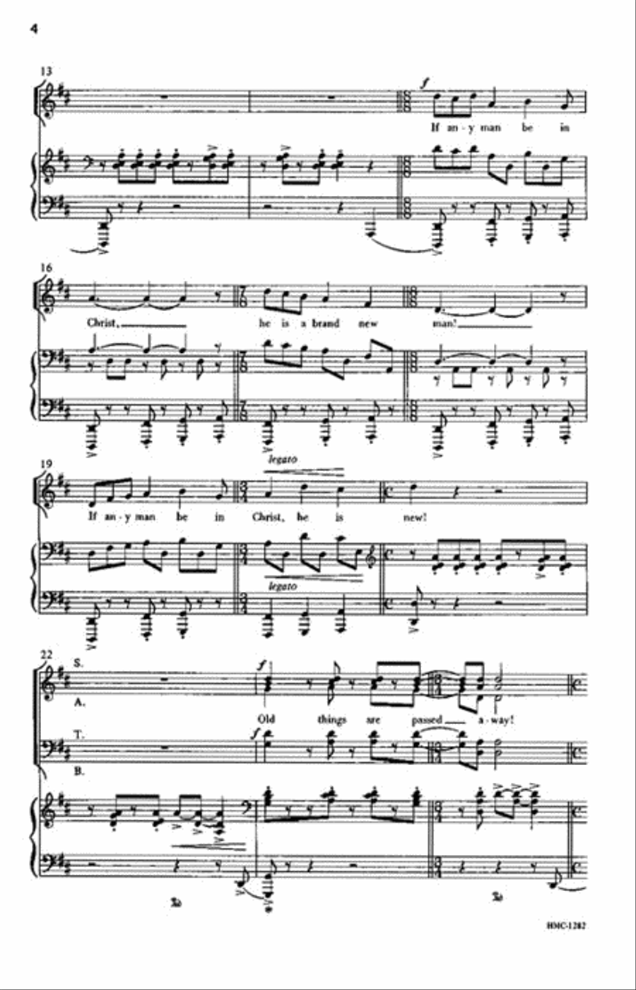 If Any Man Be in Christ If Any Man Be in Christ 4-Part scores gallery preview page 3