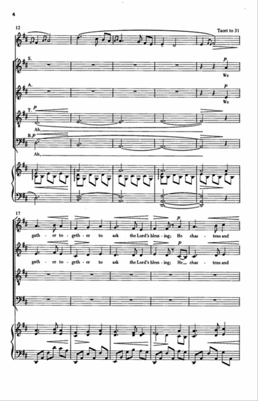 We Gather Together We Gather Together 4-Part scores gallery preview page 2