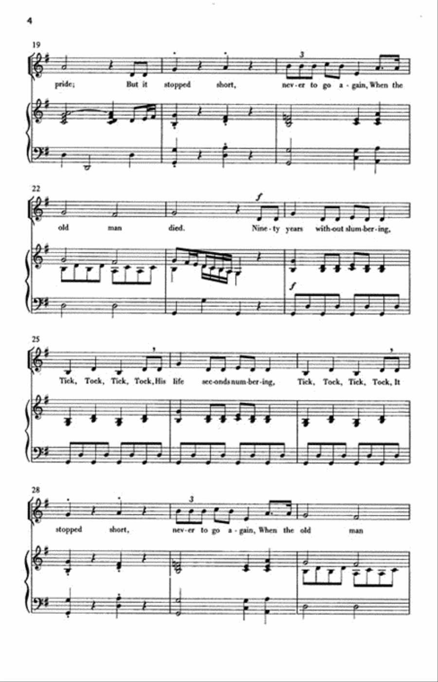 Grandfather's Clock Grandfather's Clock 2-Part scores gallery preview page 3