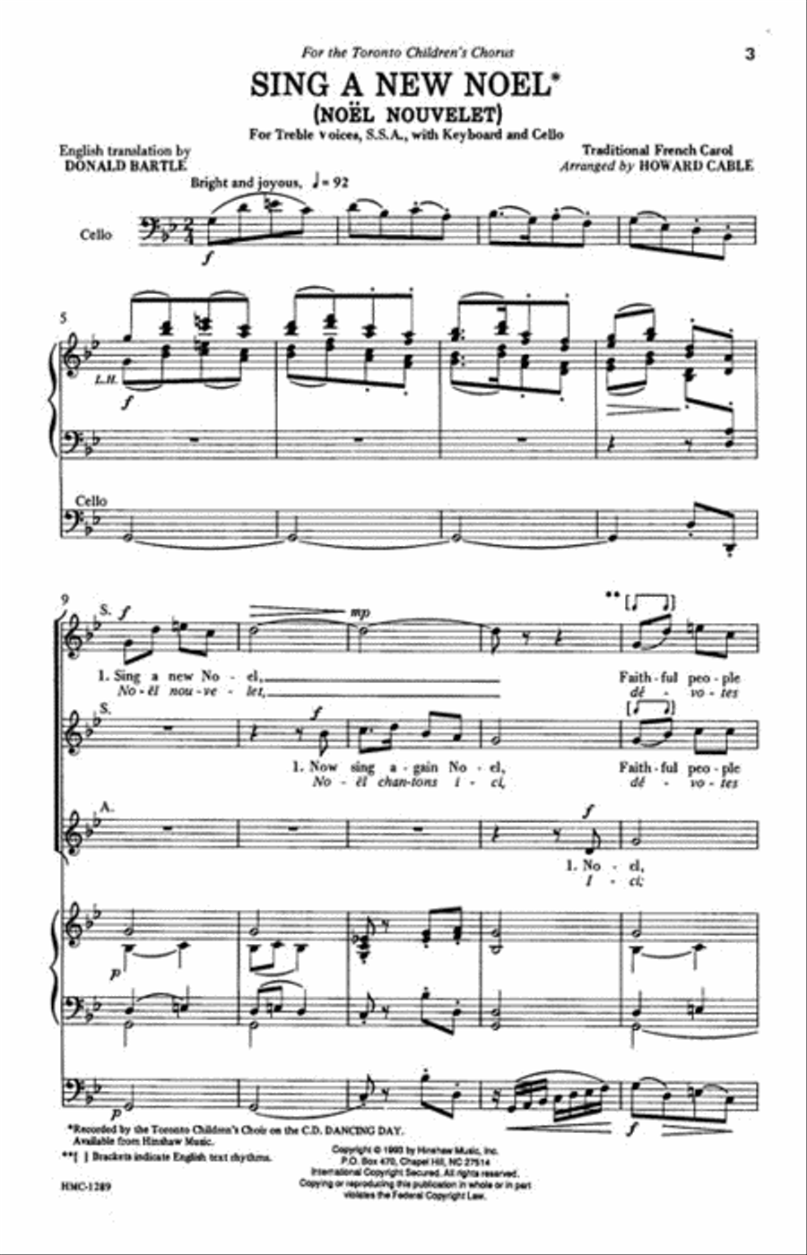 Sing a New Noel (Noel Nouvelet) SSA scores gallery preview page 2