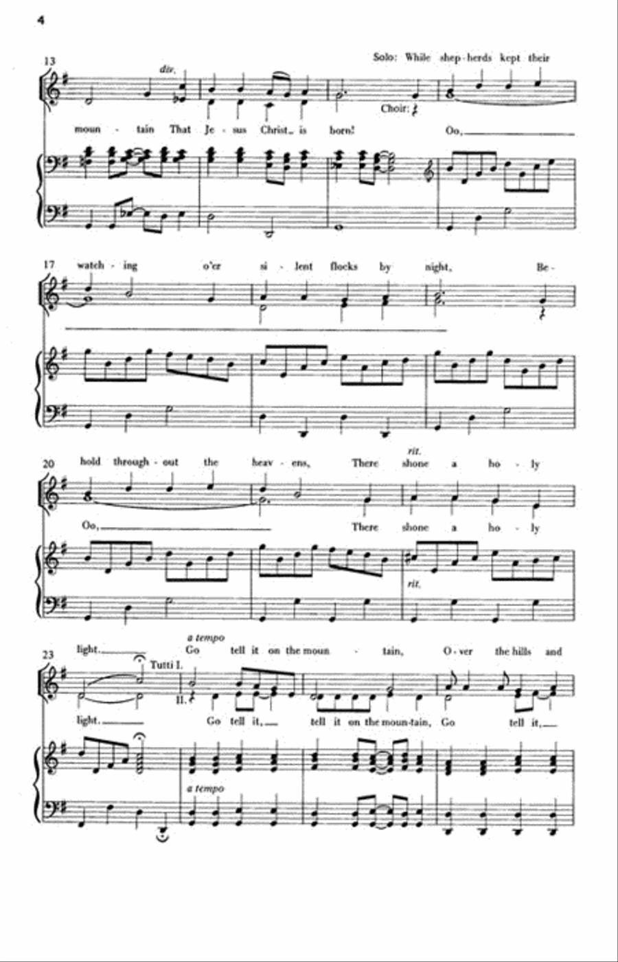 Go Tell It On the Mountain 2-Part scores gallery preview page 3
